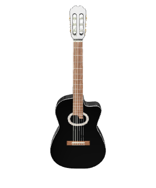 Stylish Black Acoustic Guitar 3D Model - Household 3D Model