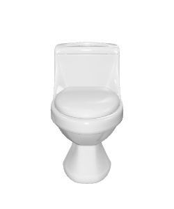 Sleek Ceramic Toilet 3D Model - Household 3D Model