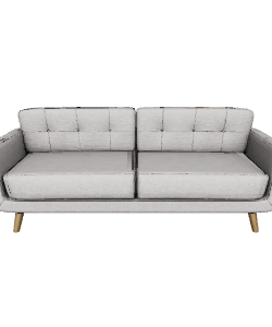 Contemporary Grey Sofa 3D Model - 3D Model