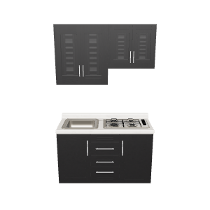 Stylish Modern Kitchen Set 3D - 3D Model