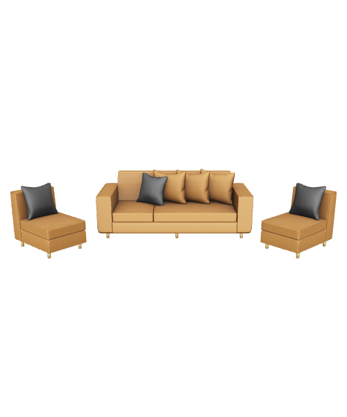 Stylish Modern Sofa Set 3D - 3D Model