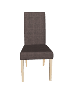 Stylish Fabric Dining Chair 3D - 3D Model