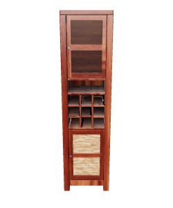 Elegant Wooden Storage Cabinet 3D Model - Furniture 3D Model