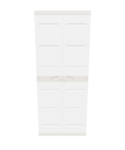 Beige Double Door Closet 3D - 3D Model