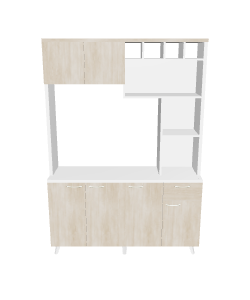Modern Wooden Cabinet 3D Model - 3D Model