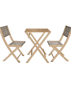 Bistro Wooden Table Set 3D - 3D Model