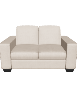 Minimalist Fabric Loveseat 3D Model - 3D Model