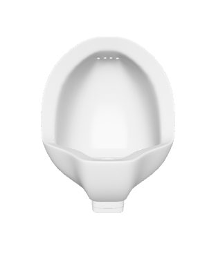 Minimalist Wall-Mounted Urinal Model - 3D Model