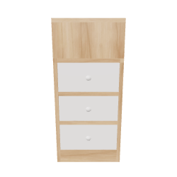 Minimalist Wooden Storage Cabinet 3D Model - 3D Model