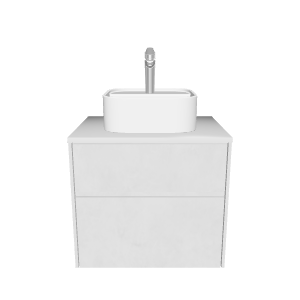 Minimalist Bathroom Vanity with Vessel Sink 3D Model - 3D Model