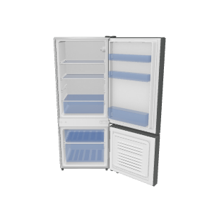 Stylish Modern Refrigerator 3D Model - 3D Model