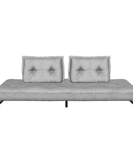 Gray Upholstered Sofa Bed 3D - 3D Model