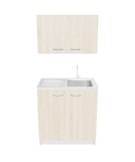 Stylish Modern Kitchen Cabinet Set 3D Model - 3D Model