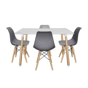 Stylish Minimalist Dining Table Set 3D Model - 3D Model