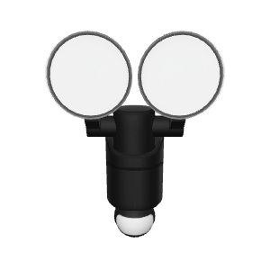 Modern Dual-Lens Outdoor Security Light 3D Model - Exterior 3D Model