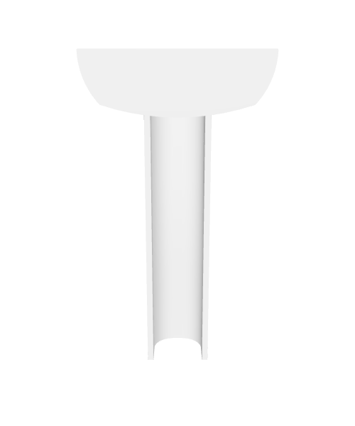 Minimalist Pedestal Sink 3D Model - Interior 3D Model