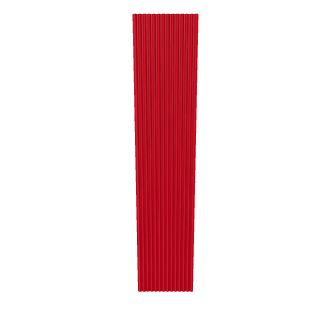 Stylized Red Vertical Striped Column 3D Model - 3D Model