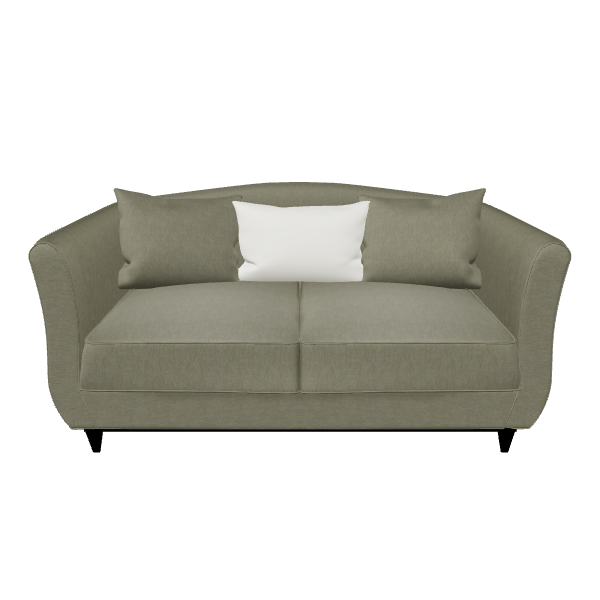 Modern Fabric Sofa with Cushions 3D Model - 3D Model