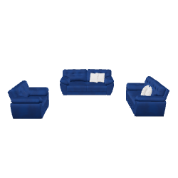SALA 321 Azul Sofa Set 3D - Furniture 3D Model