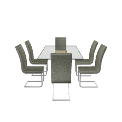 Rectangular Dining Table for 6 3D - 3D Model