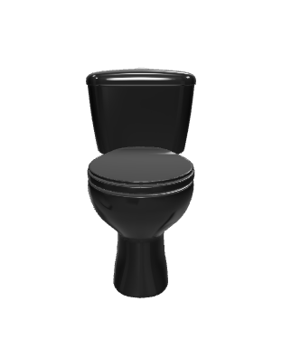 Sleek Black Toilet 3D Model - 3D Model