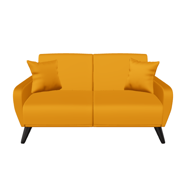 Stylish Yellow Sofa 3D Model - 3D Model