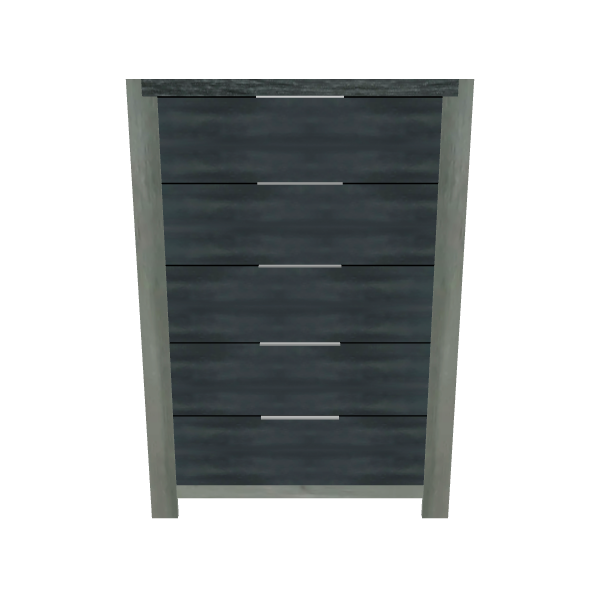 Contemporary Vertical Drawer Cabinet 3D Model - 3D Model