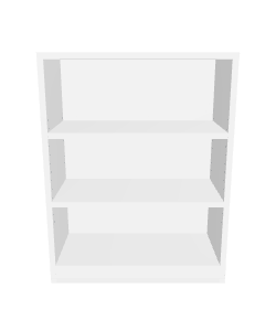 Minimalist White Bookshelf 3D Model - 3D Model
