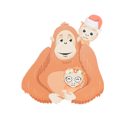 Whimsical Cartoon Animal Family 3D Model - 3D Model