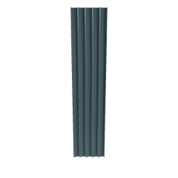Stylized Vertical Slat Decorative Panel 3D Model - Interior 3D Model