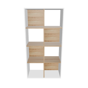 Minimalist Wooden Bookshelf 3D Model - Furniture 3D Model