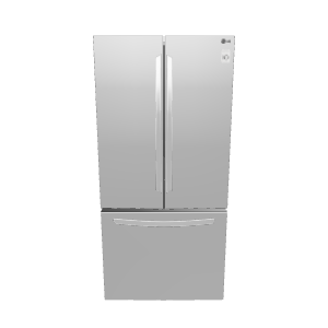Sleek Stainless Steel Kitchen Refrigerator 3D Model - 3D Model