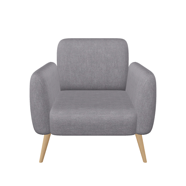 Stylish Modern Fabric Armchair 3D Model - 3D Model