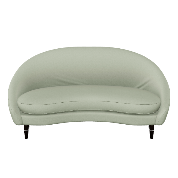 Contemporary Curved Upholstered Sofa 3D Model - Furniture 3D Model