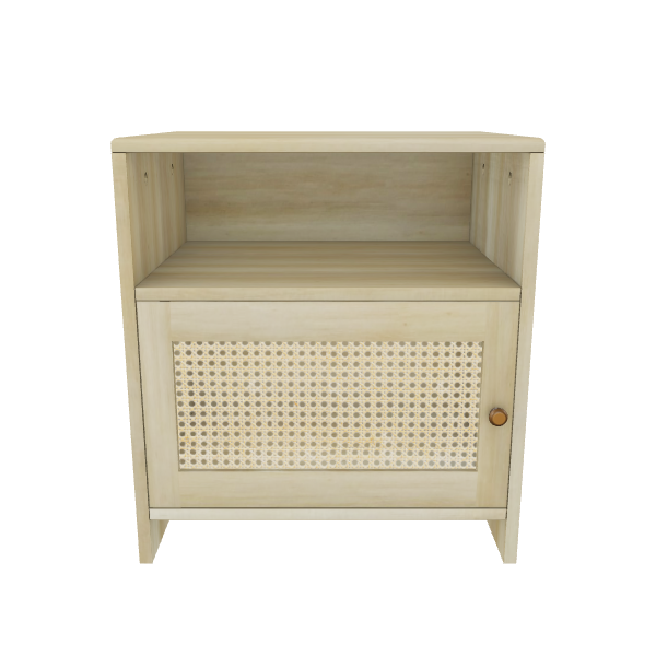 Modern Minimalist Wooden Nightstand 3D Model - 3D Model