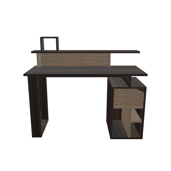 Stylish Modern Wooden Desk 3D Model - 3D Model