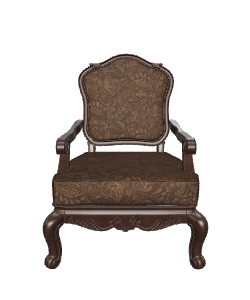 Vintage Elegant Upholstered Armchair 3D Model - Furniture 3D Model