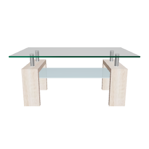 Beige Modern Coffee Table 3D - 3D Model