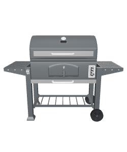 Stainless Steel Premium Grill Model - Exterior 3D Model