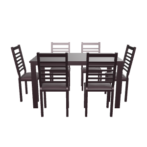 Stylish Modern Dining Table Set - 3D Model