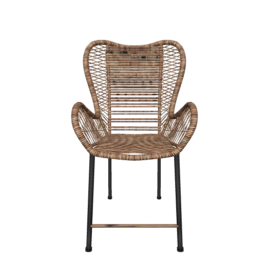 Modern Rattan Bar Chair 3D - 3D Model
