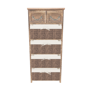 Elegant Wooden Storage Cabinet 3D Model - Furniture 3D Model