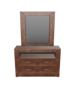 Modern Wood Vanity with Mirror 3D Model - 3D Model