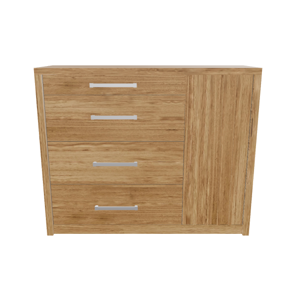 Modern Wooden GAVETERO 3D Model - Furniture 3D Model