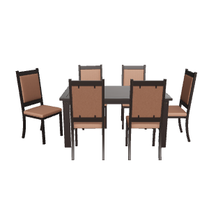 Stylish Modern Dining Table Set 3D Model - 3D Model