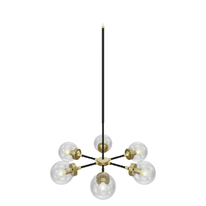 Elegant Modern Multi-Bulb Chandelier 3D Model - Household 3D Model