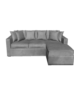 Contemporary L-Shaped Sofa 3D Model - Furniture 3D Model