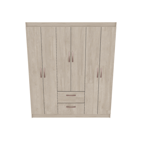 Stylish Wooden Storage Cabinet Model - 3D Model