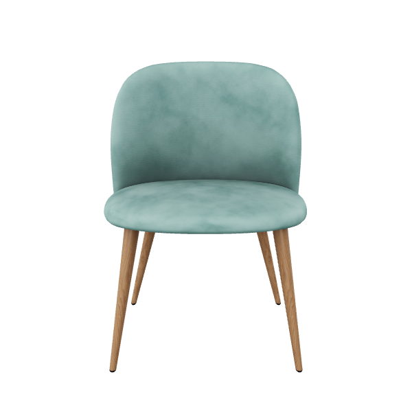 Stylish Modern Fabric Dining Chair 3D Model - Furniture 3D Model