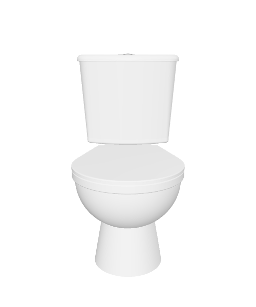 Stylish White Toilet 3D Model for Your Projects - Household 3D Model